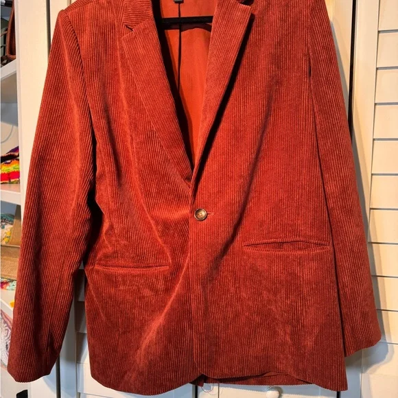 Women’s Rust Corduroy Blazer - Picture 5 of 5
